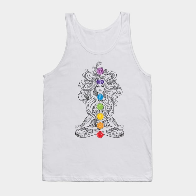 Chakra Goddess - So Aligned Tank Top by Nirvanax Studio